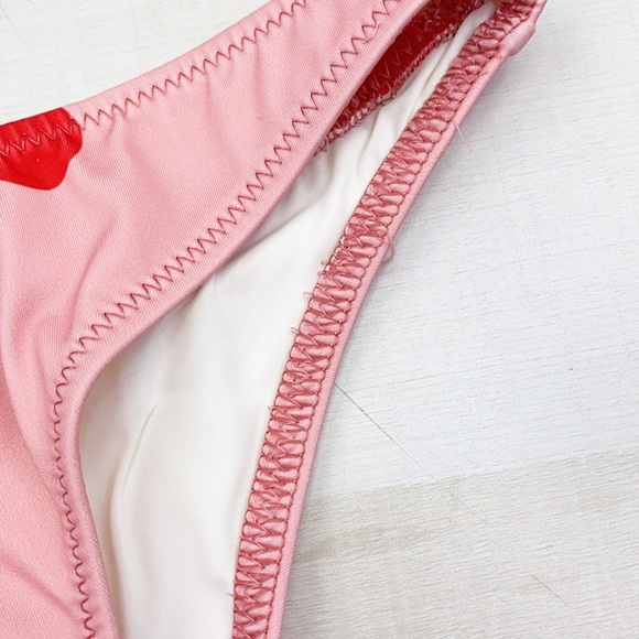 SOLID & STRIPED The RACHEL Bottom Pink Red Dot NWT - Picture 6 of 14